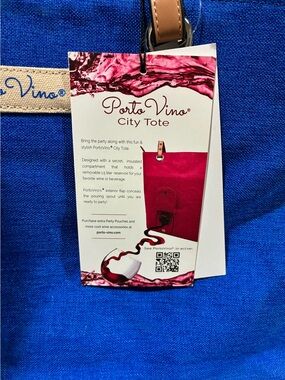 Porto Vino Beach Wine Purse New With Tags With Hidden Insulated Compartment!